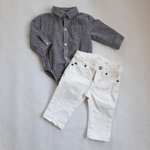 Janie and Jack Black & White outfit